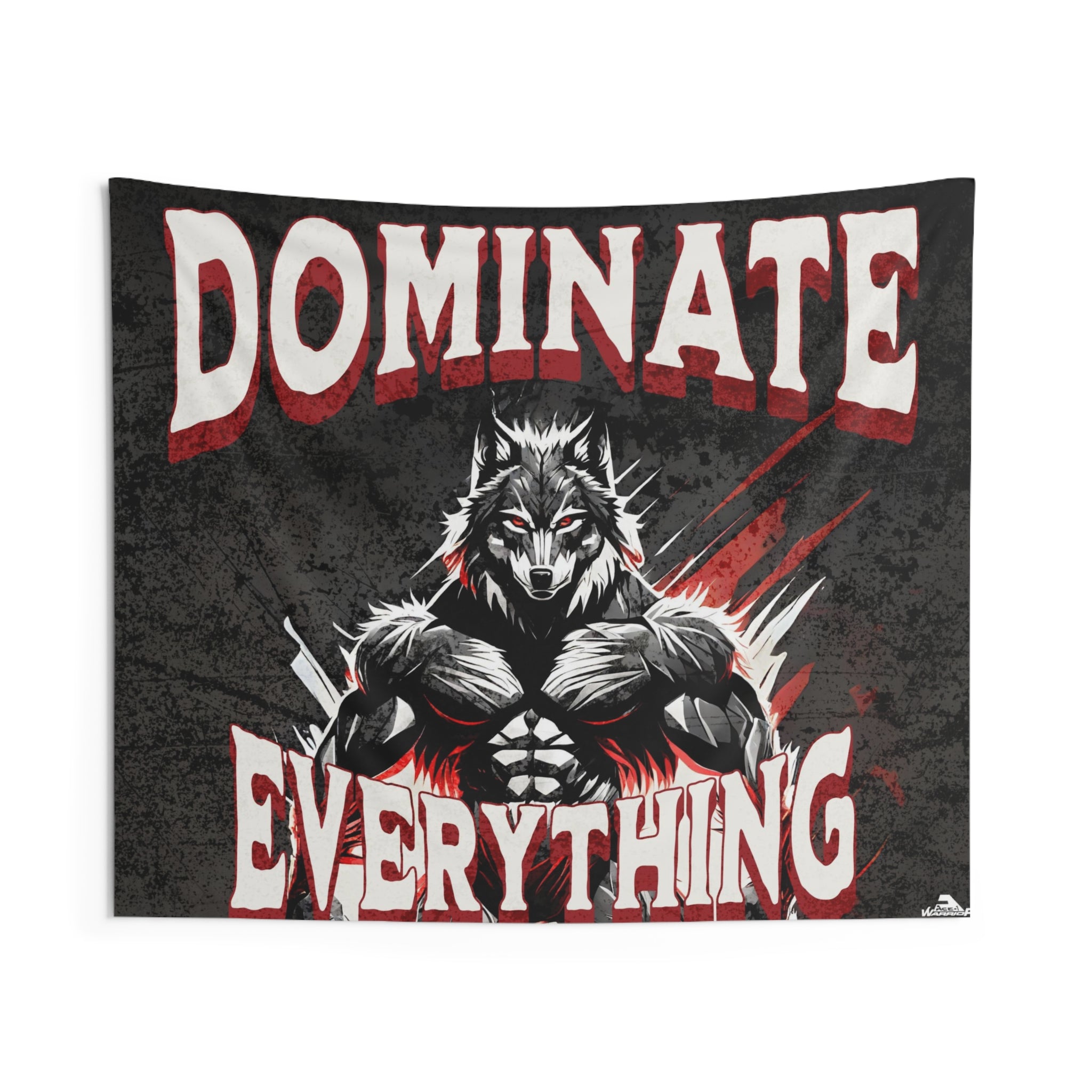 Dominate Everything Wolf Wall Tapestry.