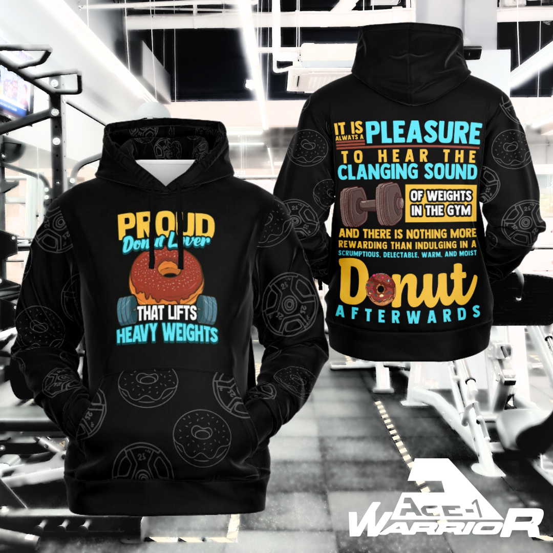 Proud Donut Lover That Lifts Heavy Weights Graphic Hoodie